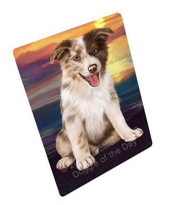 Border Collie Dog Tempered Cutting Board (Small)