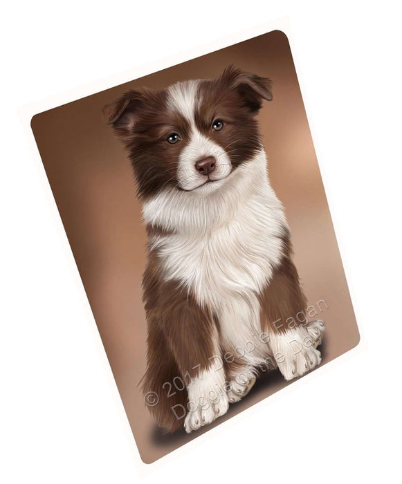 Border Collie Dog Tempered Cutting Board (Small)