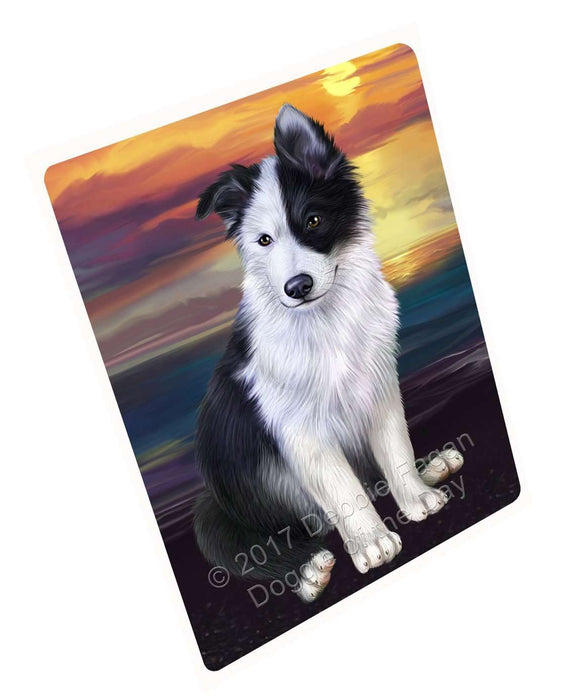 Border Collie Dog Tempered Cutting Board (Small)