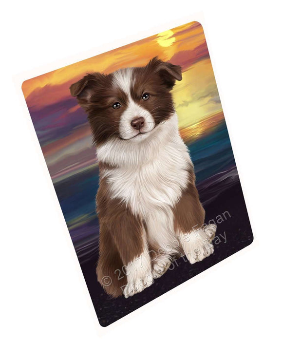 Border Collie Dog Tempered Cutting Board (Small)