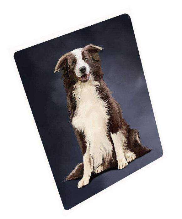 Border Collie Dog Tempered Cutting Board