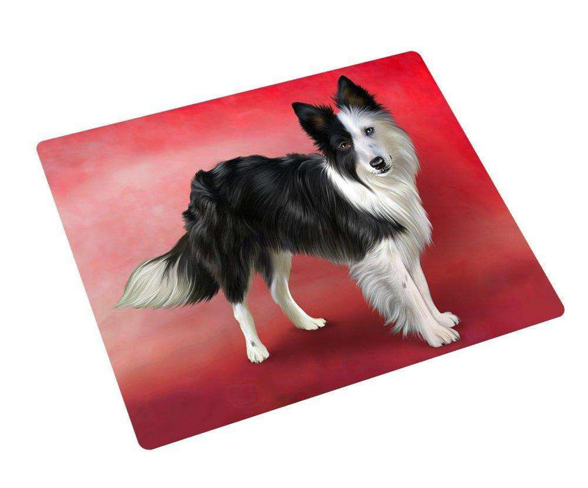 Border Collie Dog Tempered Cutting Board