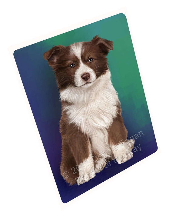 Border Collie Dog Tempered Cutting Board