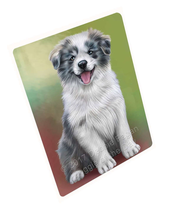 Border Collie Dog Tempered Cutting Board