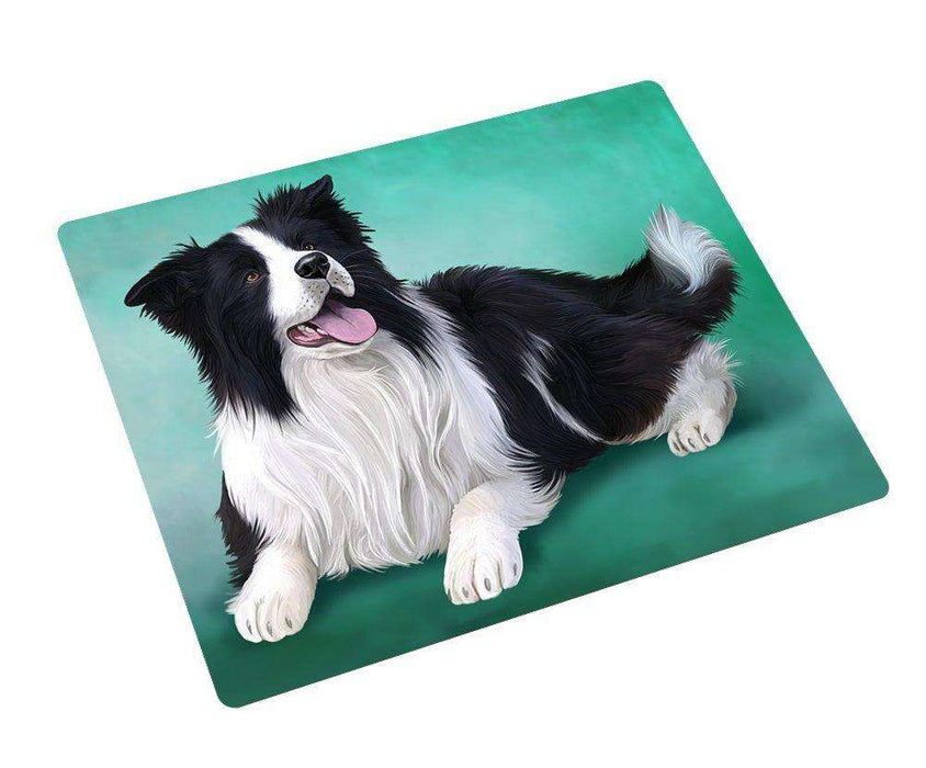 Border Collie Dog Tempered Cutting Board