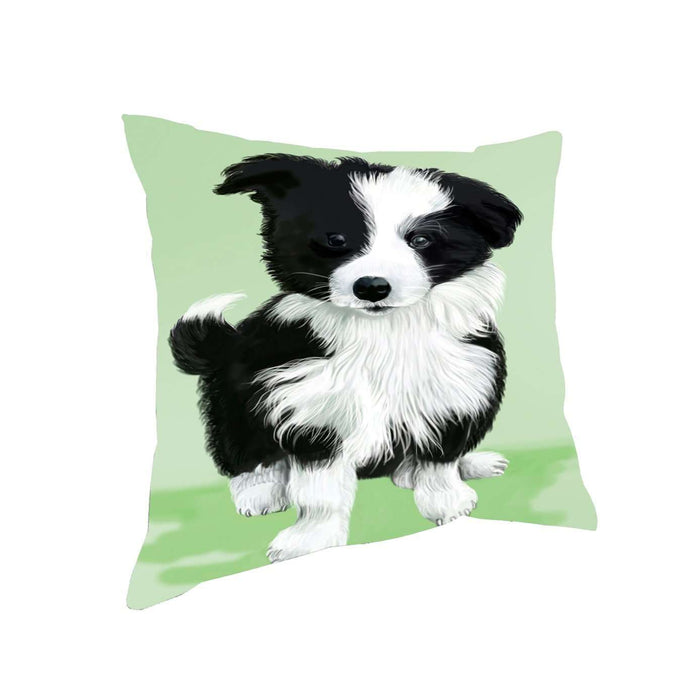 Border Collie Dog Throw Pillow
