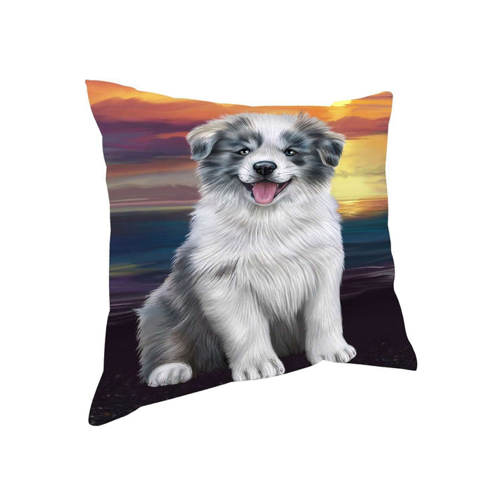 Border Collie Dog Throw Pillow