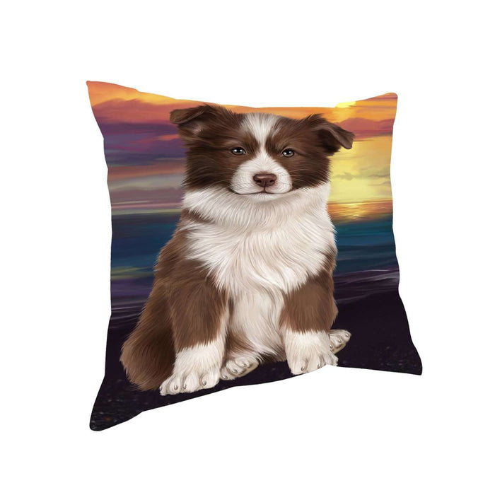 Border Collie Dog Throw Pillow