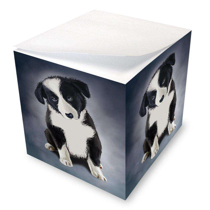 Border Collie Puppy Dog Note Cube