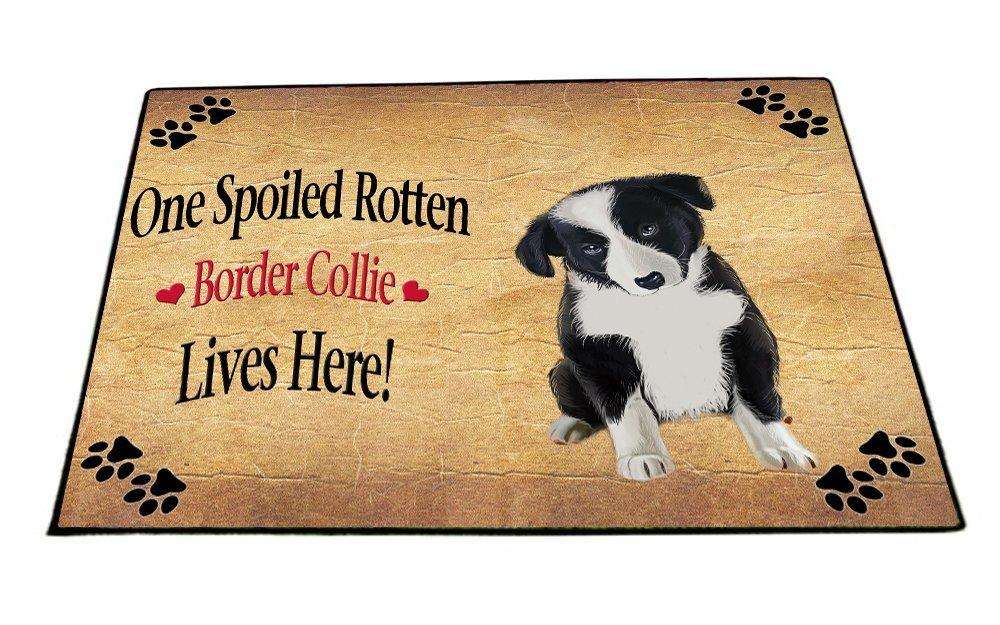 Border Collie Puppy Spoiled Rotten Dog Indoor/Outdoor Floormat