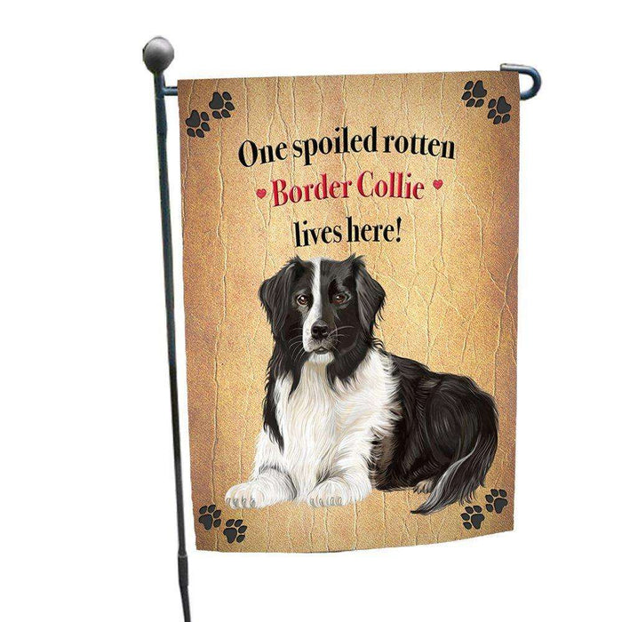 Border Collie Spoiled Rotten Dog Garden Flag