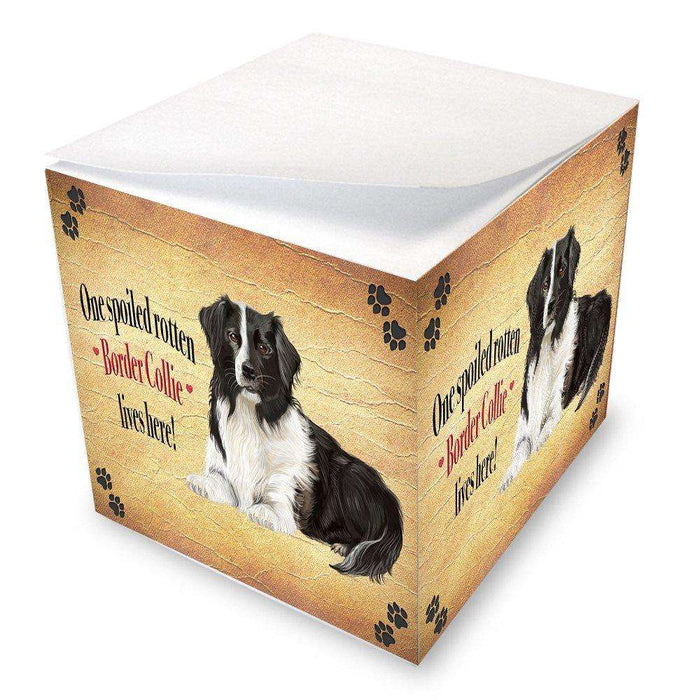 Border Collie Spoiled Rotten Dog Note Cube