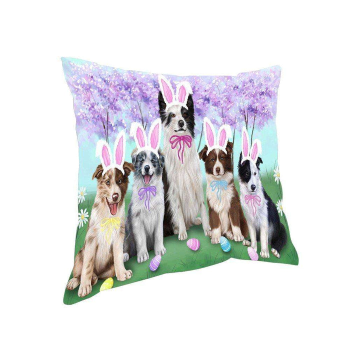 Border Collies Dog Easter Holiday Pillow PIL52076