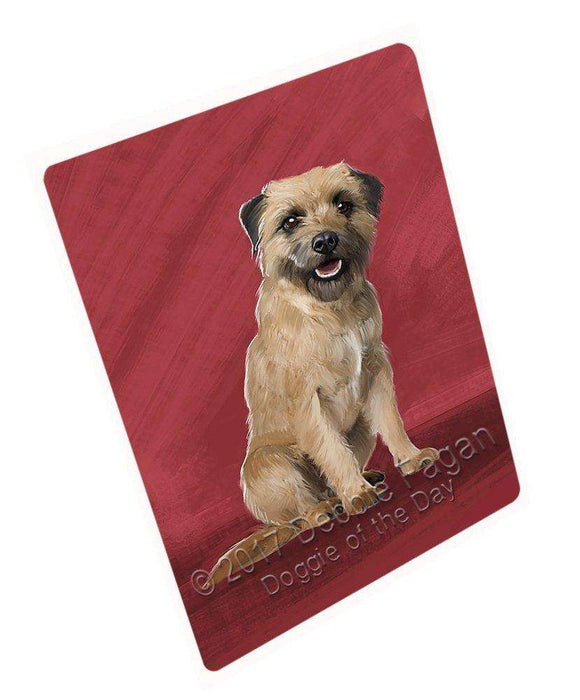 Border Terrier Dog Art Portrait Print Woven Throw Sherpa Plush Fleece Blanket D333