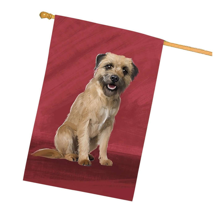 Border Terrier Dog House Flag