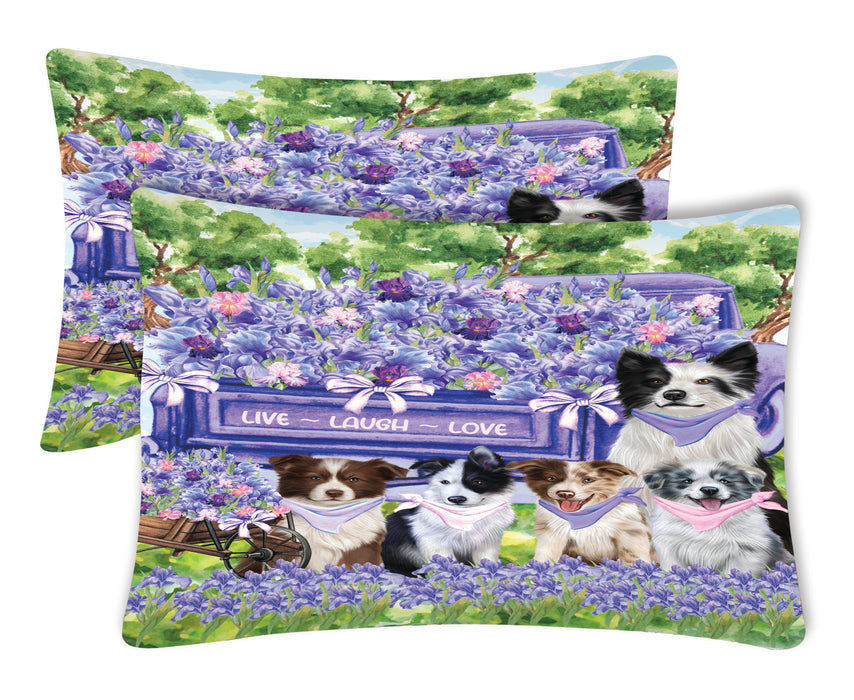 Border Collie Pillow Case, Soft and Breathable Pillowcases Set of 2, Explore a Variety of Designs, Personalized, Custom, Gift for Dog Lovers