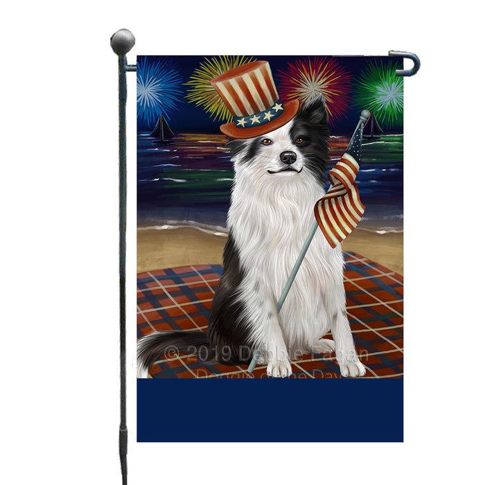 Personalized 4th of July Firework Border Collie Dog Custom Garden Flags GFLG-DOTD-A57807