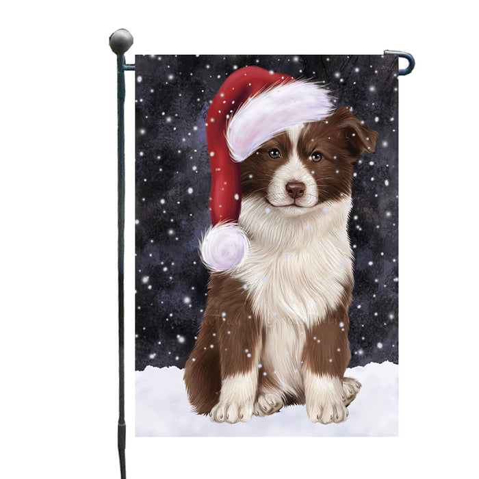 Christmas Let it Snow Border Collie Dog Garden Flags Outdoor Decor for Homes and Gardens Double Sided Garden Yard Spring Decorative Vertical Home Flags Garden Porch Lawn Flag for Decorations GFLG68772