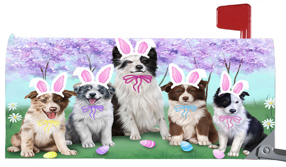 Easter Holidays Border Collie Dogs Magnetic Mailbox Cover MBC48380