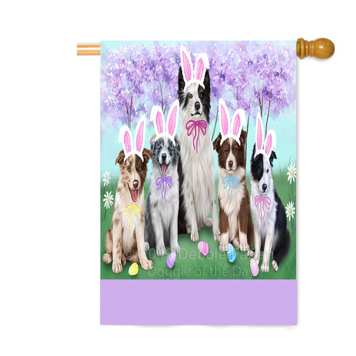 Personalized Easter Holiday Border Collie Dogs Custom House Flag FLG-DOTD-A58829