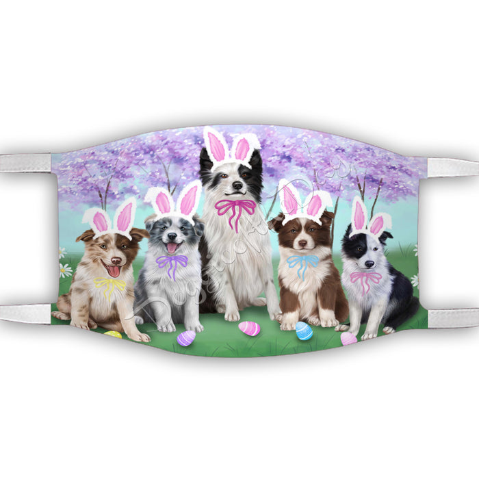 Easter Holiday Border Collie Dogs Face Mask FM49581