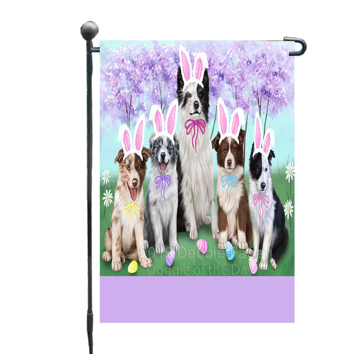 Personalized Easter Holiday Border Collie Dogs Custom Garden Flags GFLG-DOTD-A58773