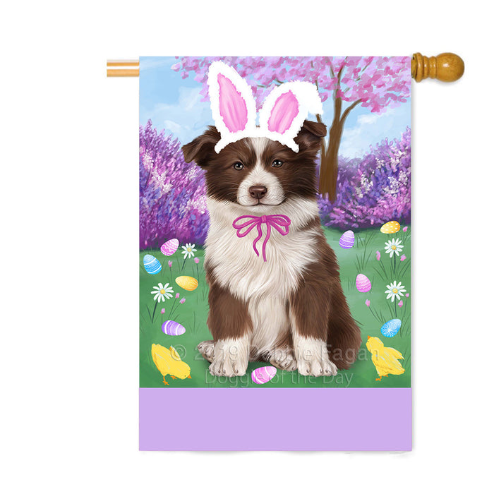 Personalized Easter Holiday Border Collie Dog Custom House Flag FLG-DOTD-A58830