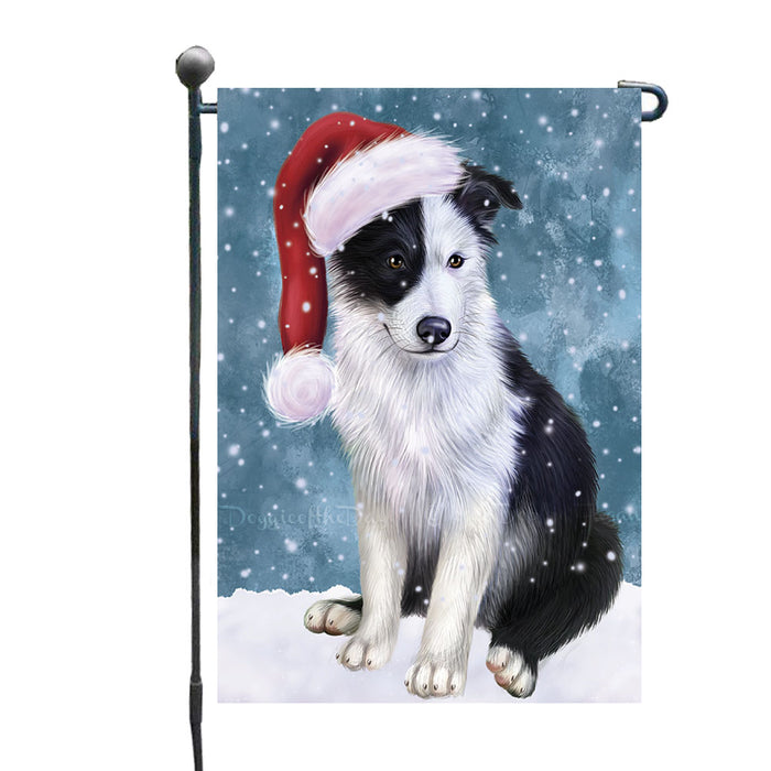 Christmas Let it Snow Border Collie Dog Garden Flags Outdoor Decor for Homes and Gardens Double Sided Garden Yard Spring Decorative Vertical Home Flags Garden Porch Lawn Flag for Decorations GFLG68774