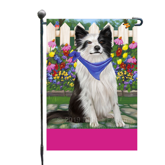Personalized Spring Floral Border Collie Dog Custom Garden Flags GFLG-DOTD-A62768