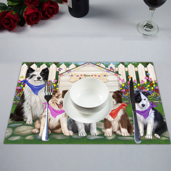 Spring Dog House Border Collie Dogs Placemat
