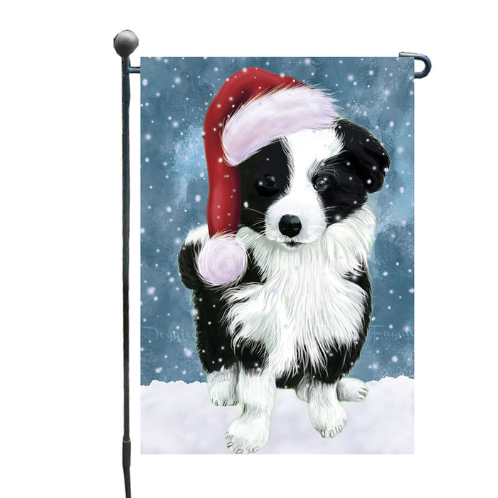 Christmas Let it Snow Border Collie Dog Garden Flags Outdoor Decor for Homes and Gardens Double Sided Garden Yard Spring Decorative Vertical Home Flags Garden Porch Lawn Flag for Decorations GFLG68775