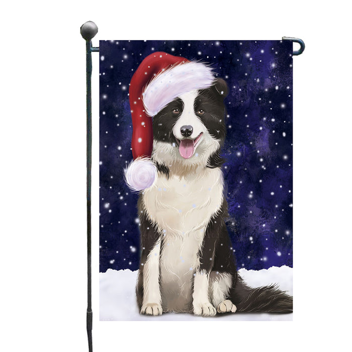 Christmas Let it Snow Border Collie Dog Garden Flags Outdoor Decor for Homes and Gardens Double Sided Garden Yard Spring Decorative Vertical Home Flags Garden Porch Lawn Flag for Decorations GFLG68776