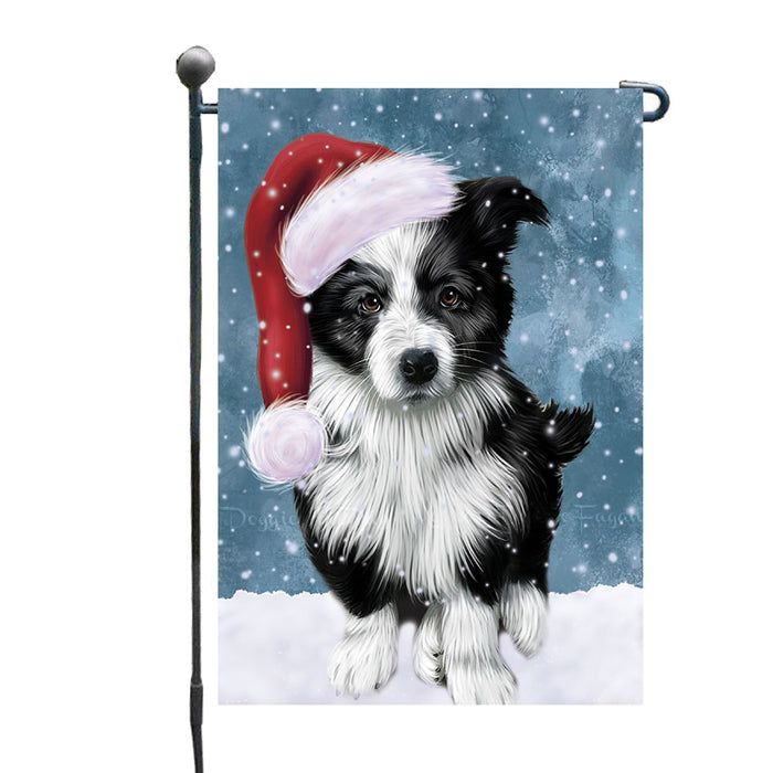 Christmas Let it Snow Border Collie Dog Garden Flags Outdoor Decor for Homes and Gardens Double Sided Garden Yard Spring Decorative Vertical Home Flags Garden Porch Lawn Flag for Decorations GFLG68777