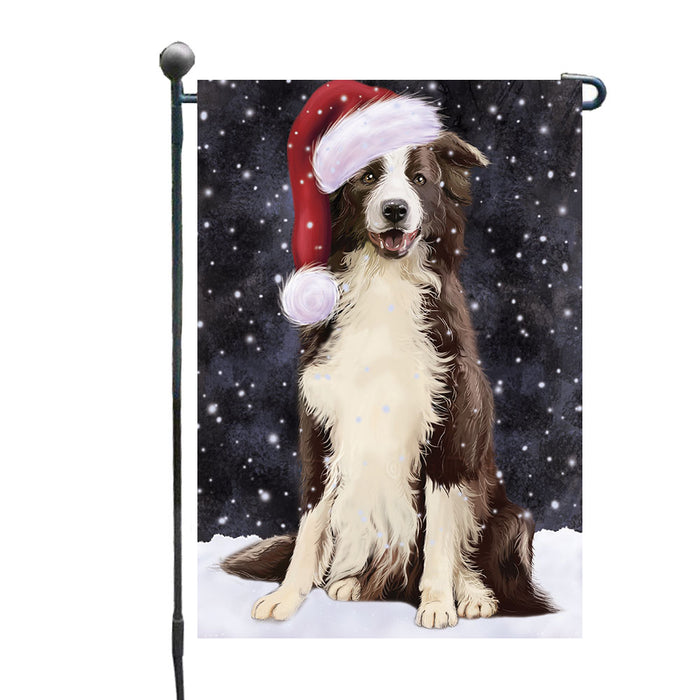 Christmas Let it Snow Border Collie Dog Garden Flags Outdoor Decor for Homes and Gardens Double Sided Garden Yard Spring Decorative Vertical Home Flags Garden Porch Lawn Flag for Decorations GFLG68778