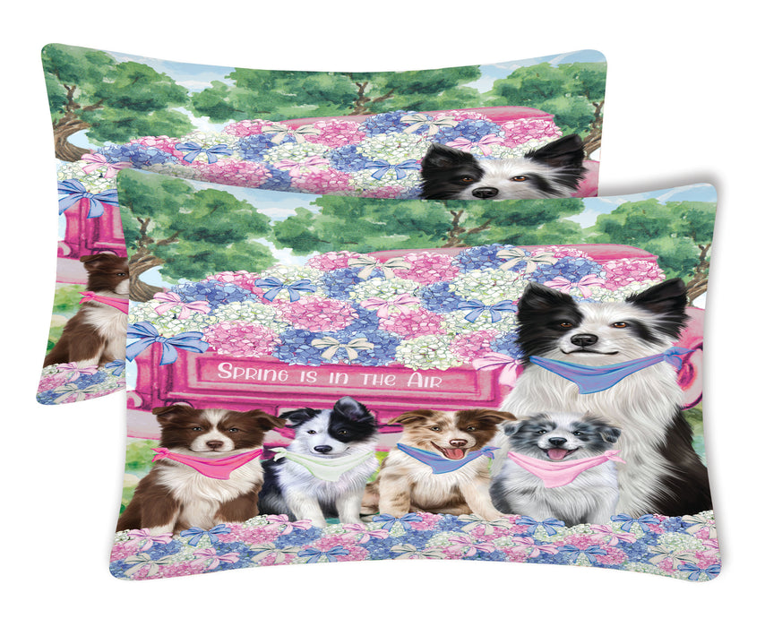 Border Collie Pillow Case: Explore a Variety of Designs, Custom, Personalized, Soft and Cozy Pillowcases Set of 2, Gift for Dog and Pet Lovers
