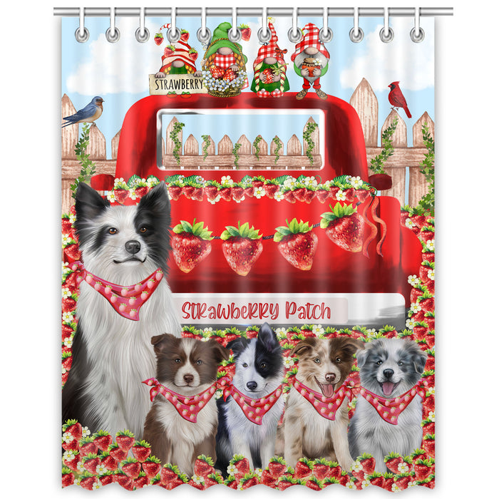 Border Collie Shower Curtain, Explore a Variety of Custom Designs, Personalized, Waterproof Bathtub Curtains with Hooks for Bathroom, Gift for Dog and Pet Lovers