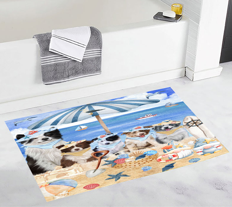 Border Collie Bath Mat: Explore a Variety of Designs, Custom, Personalized, Anti-Slip Bathroom Rug Mats, Gift for Dog and Pet Lovers
