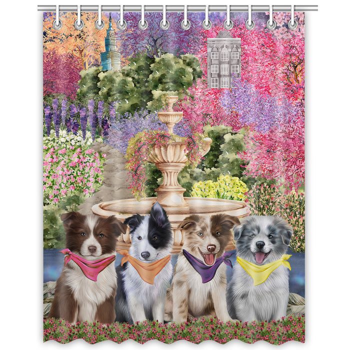Border Collie Shower Curtain: Explore a Variety of Designs, Halloween Bathtub Curtains for Bathroom with Hooks, Personalized, Custom, Gift for Pet and Dog Lovers