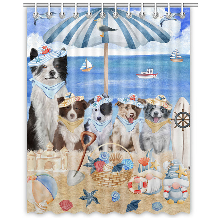 Border Collie Shower Curtain, Explore a Variety of Personalized Designs, Custom, Waterproof Bathtub Curtains with Hooks for Bathroom, Dog Gift for Pet Lovers