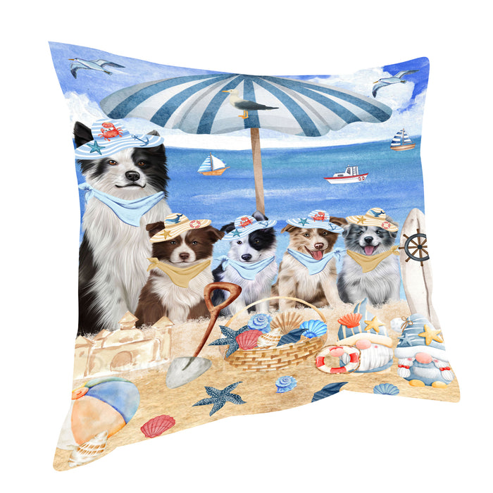 Border Collie Throw Pillow: Explore a Variety of Designs, Custom, Cushion Pillows for Sofa Couch Bed, Personalized, Dog Lover's Gifts