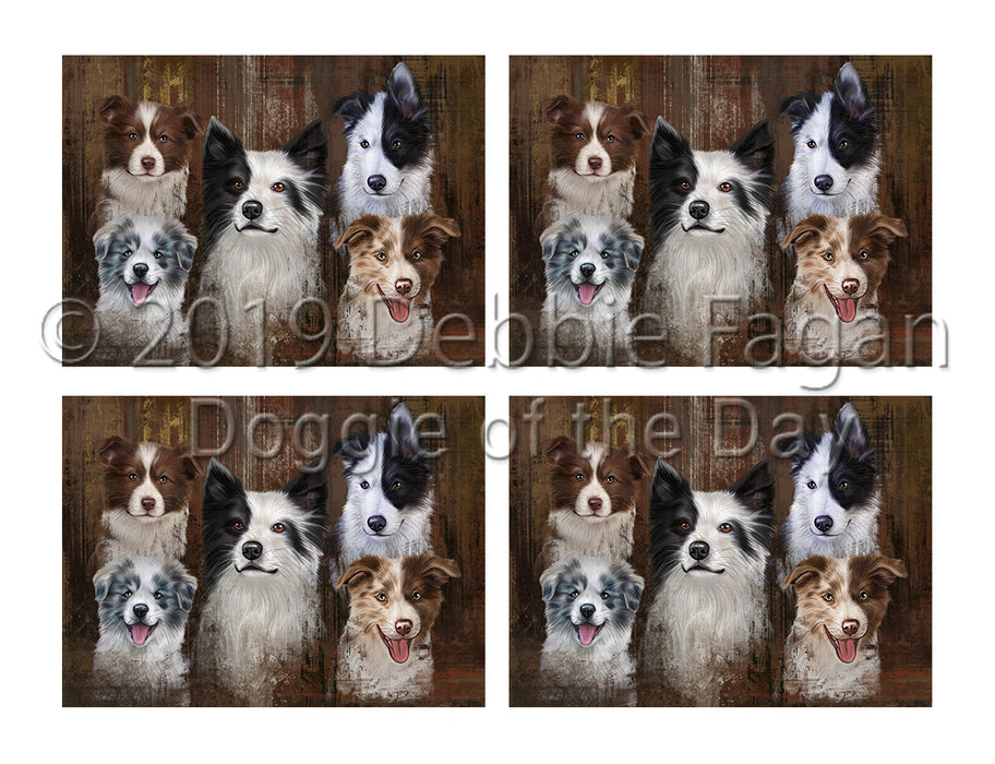 Rustic Border Collie Dogs Placemat