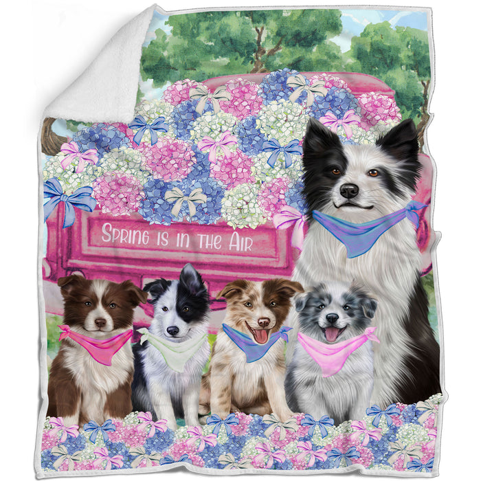 Border Collie Blanket: Explore a Variety of Designs, Cozy Sherpa, Fleece and Woven, Custom, Personalized, Gift for Dog and Pet Lovers