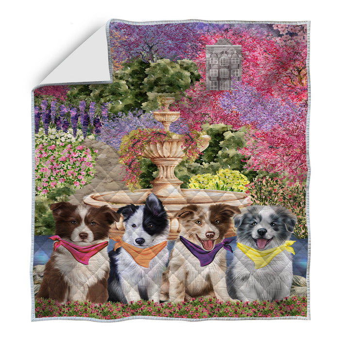 Border Collie Quilt, Explore a Variety of Bedding Designs, Bedspread Quilted Coverlet, Custom, Personalized, Pet Gift for Dog Lovers