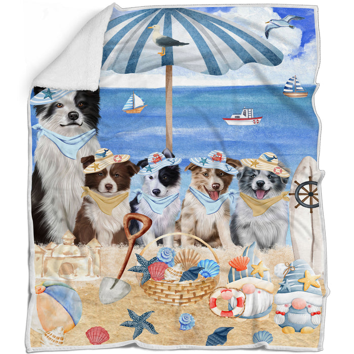 Border Collie Blanket: Explore a Variety of Custom Designs, Bed Cozy Woven, Fleece and Sherpa, Personalized Dog Gift for Pet Lovers