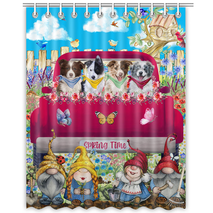 Border Collie Shower Curtain, Explore a Variety of Personalized Designs, Custom, Waterproof Bathtub Curtains with Hooks for Bathroom, Dog Gift for Pet Lovers