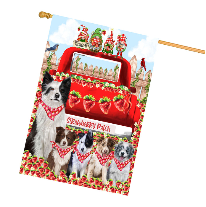 Border Collie Dogs House Flag: Explore a Variety of Custom Designs, Double-Sided, Personalized, Weather Resistant, Home Outside Yard Decor, Dog Gift for Pet Lovers