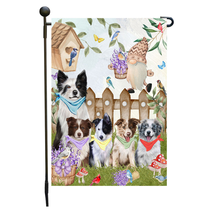 Border Collie Dogs Garden Flag: Explore a Variety of Designs, Custom, Personalized, Weather Resistant, Double-Sided, Outdoor Garden Yard Decor for Dog and Pet Lovers