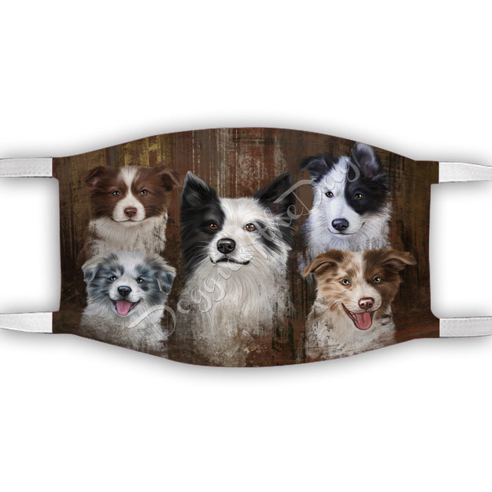 Rustic Border Collie Dogs Face Mask FM50034