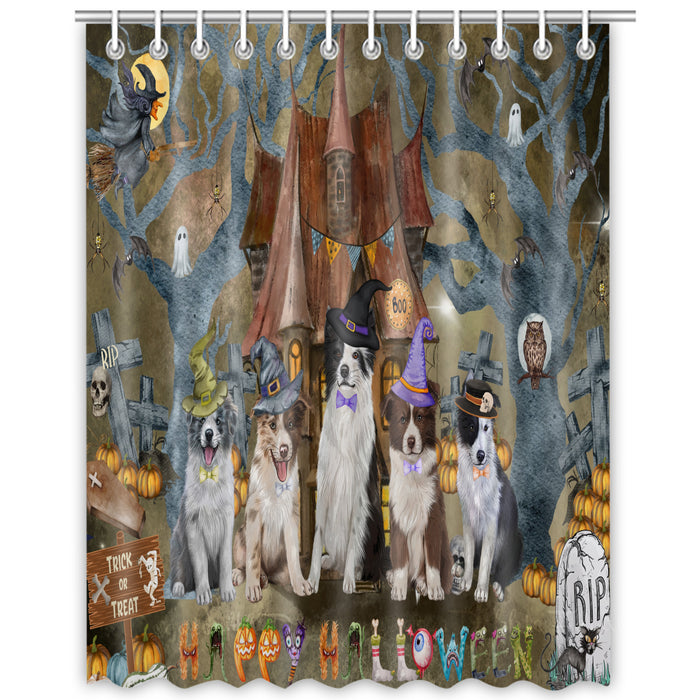 Border Collie Shower Curtain, Personalized Bathtub Curtains for Bathroom Decor with Hooks, Explore a Variety of Designs, Custom, Pet Gift for Dog Lovers