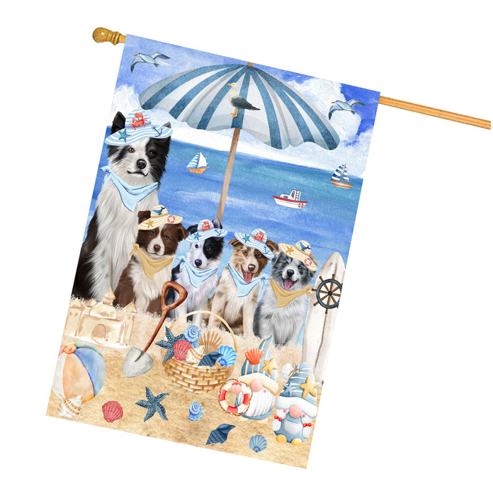 Border Collie Dogs House Flag, Double-Sided Home Outside Yard Decor, Explore a Variety of Designs, Custom, Weather Resistant, Personalized, Gift for Dog and Pet Lovers
